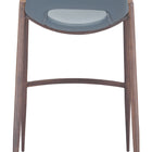 Zuo Desi Barstool (Set of 2) Azure Gray & Walnut