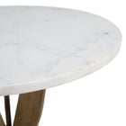 Zuo Ophelia Side Table White & Brass