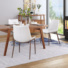 Zuo Magnus Dining Chair (Set of 2) White & Walnut