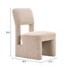 Zuo Dewey Dining Chair (Set of 2) Beige
