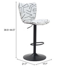 Zuo Elevate Barstool (Set of 2) White