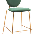Zuo Odessa Counter Stool (Set of 2) Green & Gold