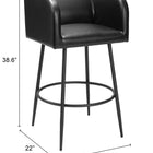 Zuo Horbat Barstool (Set of 2) Black