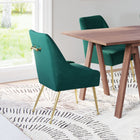 Zuo Maxine Dining Chair Green & Gold