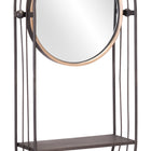 Zuo Saroni Mirror Shelf Antique Gray