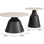 Zuo Camella Coffee Table Set (2-Piece) Light Beige & Black