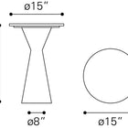 Zuo Tim Side Table White & Black
