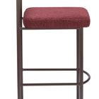 Zuo Livorno Barstool (Set of 2) Red & Bronze
