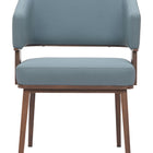 Zuo Poise Dining Chair Azure Gray & Walnut