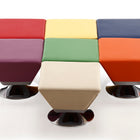 Manhattan Comfort Diamond Modern 7-Piece Accent Ottoman in Blue, Green, Orange, Purple, Red, Tan and Yellow