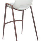 Zuo Desi Barstool (Set of 2) White & Walnut