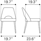 Zuo Leith Dining Chair (Set of 2) Gray