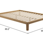 Zuo Luum Queen Platform Bed Frame Natural