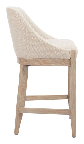 Zuo Calmo Counter Stool Beige