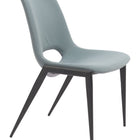 Zuo Desi Armless Dining Chair (Set of 2) Azure Gray