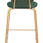 Zuo Odessa Barstool (Set of 2) Green & Gold