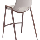 Zuo Desi Counter Stool (Set of 2) Beige & Walnut