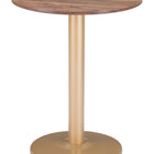 Zuo Alto Bistro Table Brown & Gold