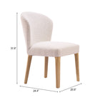 Zuo Mondstein Dining Chair (Set of 2) Ivory