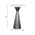 Zuo Tim Side Table White & Black