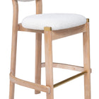 Zuo Rilou Barstool (Set of 2) White & Natural