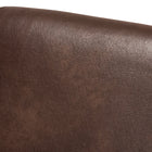 Baxton Studio Bianca Mid-Century Modern Walnut Wood Dark Brown Distressed Faux Leather Lounge Chair And Ottoman Set