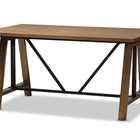 Baxton Studio Nico Rustic Industrial Metal and Distressed Wood Adjustable Height Work Table