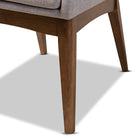 Baxton Studio Nexus Mid-Century Modern Walnut Wood Finishing Greyish Beige Fabric Dining Side Chair - Set of 2