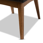 Baxton Studio Nexus Mid-Century Modern Walnut Wood Finishing Dark Fabric Dining Side Chair - Set of 2