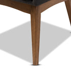 Baxton Studio Nexus Mid-Century Modern Walnut Wood Finishing Dark Grey Fabric Dining Armchair - Set of 2