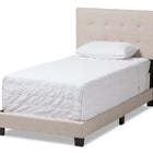 Baxton Studio Brookfield Modern and Contemporary Beige Fabric Twin Size Bed