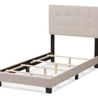 Baxton Studio Brookfield Modern and Contemporary Beige Fabric Twin Size Bed