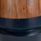 Zuo Tornos Side Table Walnut & Deep Blue