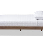 Baxton Studio Jupiter Mid-Century Modern Grey Fabric Upholstered Button-Tufted King Size Platform Bed