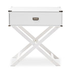 Baxton Studio Curtice Modern And Contemporary White 1-Drawer Wooden End Table