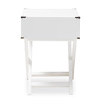 Baxton Studio Curtice Modern And Contemporary White 1-Drawer Wooden End Table