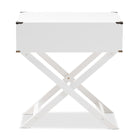 Baxton Studio Curtice Modern And Contemporary White 1-Drawer Wooden End Table