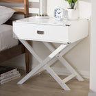Baxton Studio Curtice Modern And Contemporary White 1-Drawer Wooden End Table