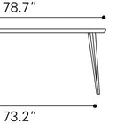 Zuo Perpignan Dining Table Brown