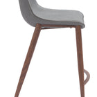 Zuo Magnus Barstool (Set of 2) Slate Gray & Walnut