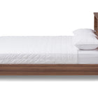 Baxton Studio Vanda Modern and Contemporary Two-Tone Walnut and Black Wood Queen Size Platform Bed