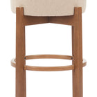 Zuo Nade Barstool (Set of 2) Beige & Walnut