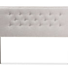 Baxton Studio Windsor Modern and Contemporary Greyish Beige Fabric Upholstered King Size Headboard