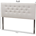 Baxton Studio Windsor Modern and Contemporary Greyish Beige Fabric Upholstered Full Size Headboard