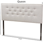 Baxton Studio Windsor Modern and Contemporary Greyish Beige Fabric Upholstered Queen Size Headboard