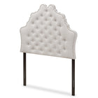 Baxton Studio Hilda Modern and Contemporary Greyish Beige Fabric Twin Size Headboard