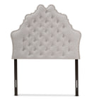 Baxton Studio Hilda Modern and Contemporary Greyish Beige Fabric Twin Size Headboard