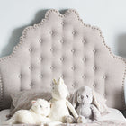 Baxton Studio Hilda Modern and Contemporary Greyish Beige Fabric Twin Size Headboard