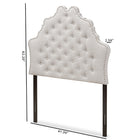 Baxton Studio Hilda Modern and Contemporary Greyish Beige Fabric Twin Size Headboard