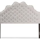 Baxton Studio Hilda Modern and Contemporary Greyish Beige Fabric King Size Headboard